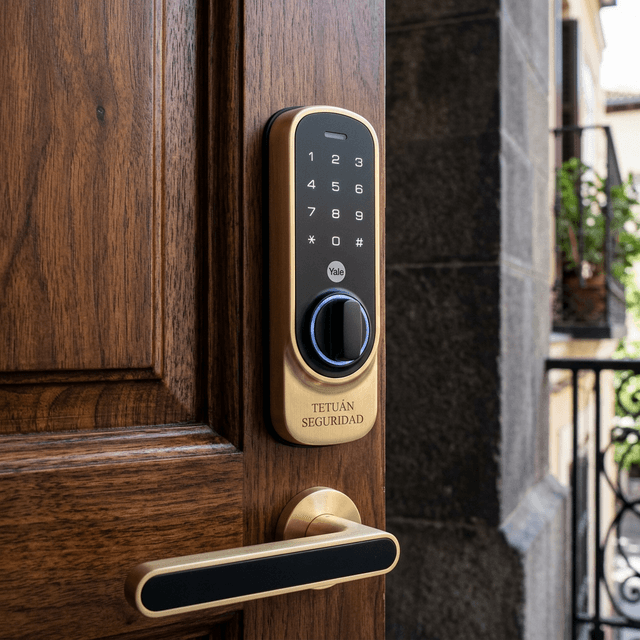 Cerrajero atendiendo